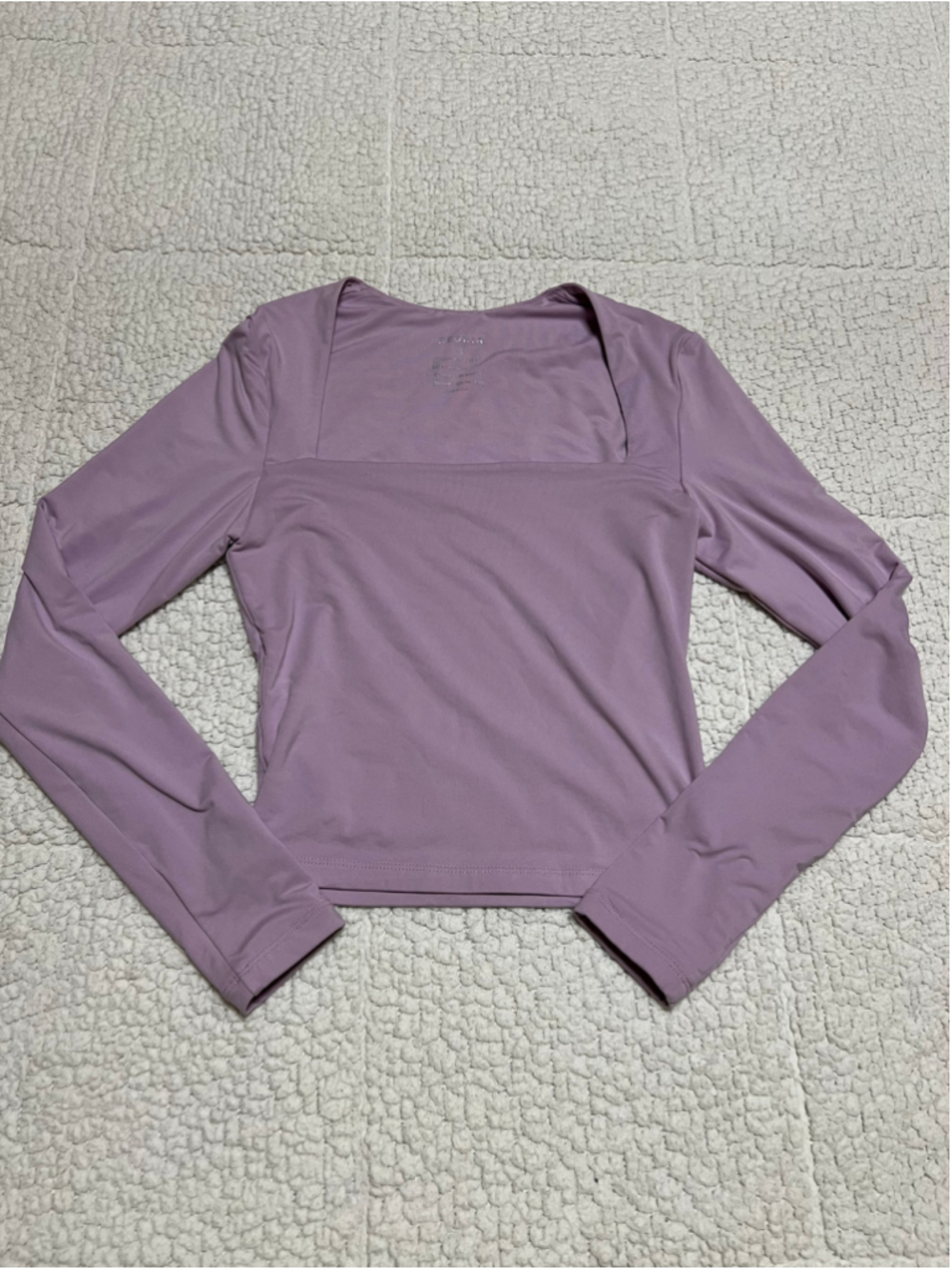 Women's Reuria Long Sleeve Square Neck Top Purple Size S